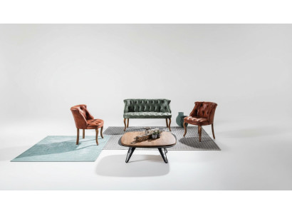 Sofá Chesterfield moderno de ecopiel, muebles, sofá de dos plazas, sillón de estilo