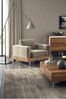 Silla blanca beige Muebles de sala de estar Sillón de lectura Orejero