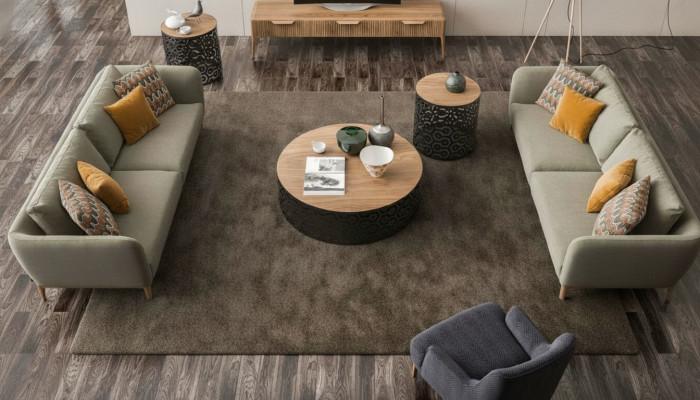 Sofá verde moderno Conjunto de sofá Salón Sofá de tres plazas Sillón de una plaza Sofá de dos plazas 3+2+1