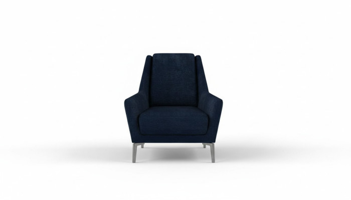 Silla de relax azul moderna de una plaza mueble de salón sillón de club nuevo