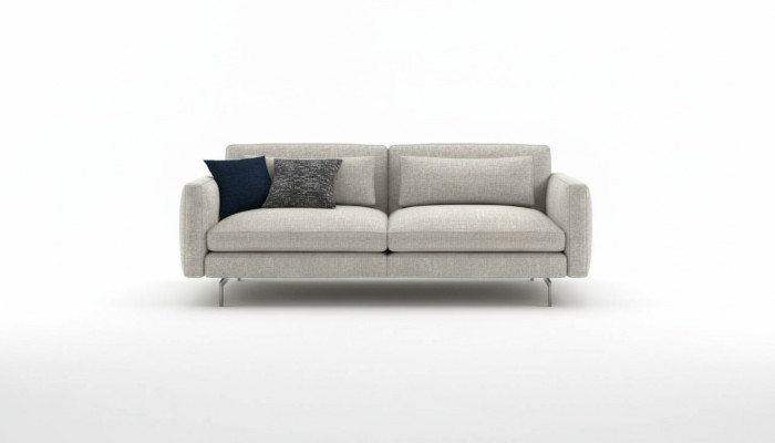 Sofá gris Colección de sofás Juego de muebles de asiento Muebles de salón Sofá Textil