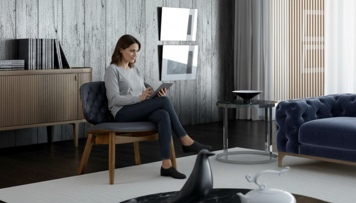 Silla Chesterfield de lujo de una plaza para comedor y sala de estar.