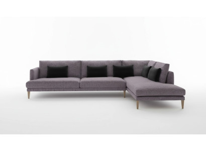 Conjunto de sofás en forma de L, textiles, muebles modernos para el hogar.