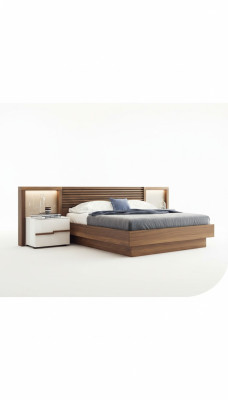 Naturaleza de la nuez mesilla de noche mesa auxiliar de dormitorio de lujo