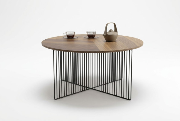 Mesa de centro moderna de sala de estar madera maciza muebles de lujo mesas auxiliares marrón.