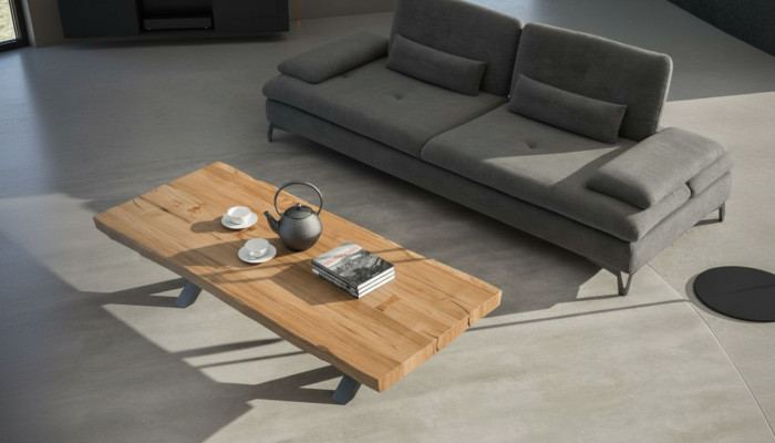 Mesa de centro de madera maciza Mesa rectangular Mesa de té Mesa de salón Moderno