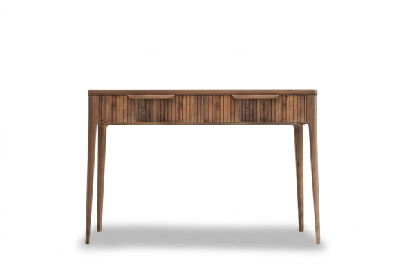 Mesa de consola de madera de nogal natural - mármol negro Toros