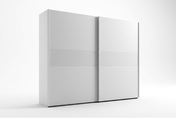 Armario blanco con puertas correderas de muebles de dormitorio de lujo de madera maciza