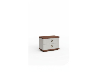Mesa de noche blanca con cajones Muebles de madera Mobiliario moderno de lujo para dormitorio