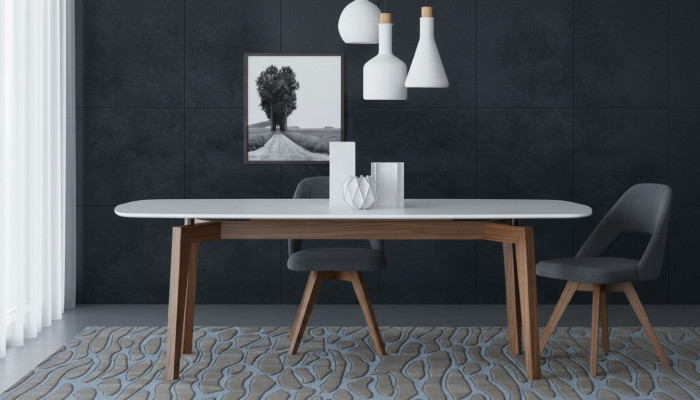 Gran mesa de comedor Muebles de cocina modernos Mesas de lujo Muebles de madera