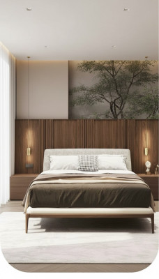 Cama blanca Marco de cama de lujo Muebles de dormitorio modernos Estructura de madera