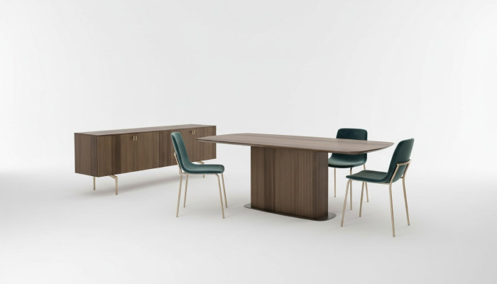 Conjunto de comedor moderno de muebles de lujo mesa sillas aparador