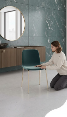 Silla de comedor moderna de lujo, muebles de estilo moderno, trabajo en madera de calidad