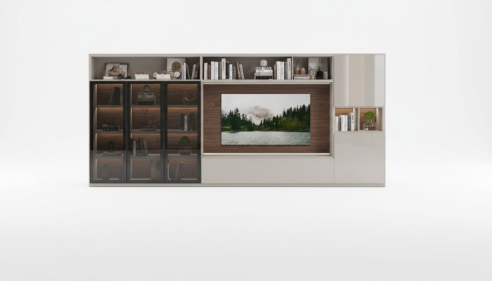 Mueble de salón moderno blanco Muebles de sala de estar de madera de lujo Decoración