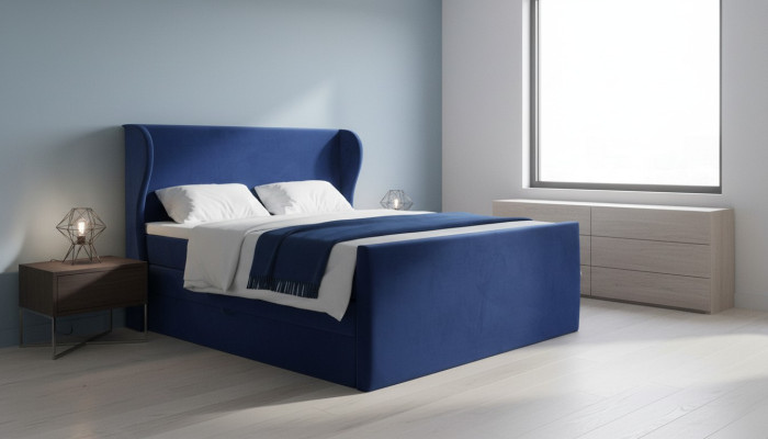 Cama cama doble dormitorio terciopelo tapizada camas diseño muebles tapicería