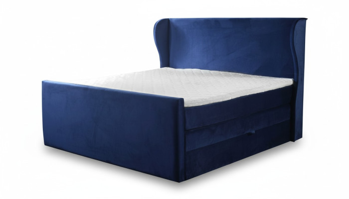 Cama cama doble dormitorio terciopelo tapizada camas diseño muebles tapicería