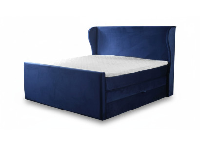 Cama cama doble dormitorio terciopelo tapizada camas diseño muebles tapicería