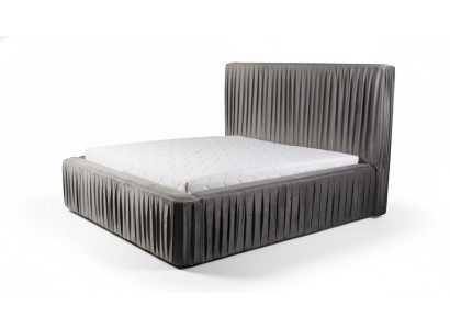 Grises dormitorios dobles Muebles de madera Diseño elegante Tela de muebles clásicos nuevos