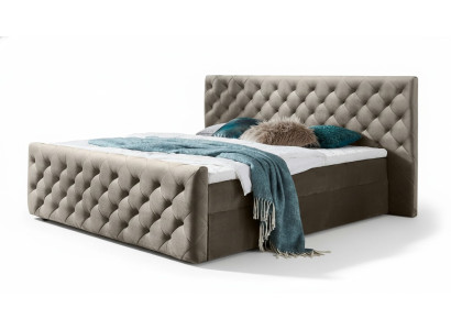 Chesterfield camas de terciopelo Cama doble 160x200 Camas de diseño Equipamiento de hotel