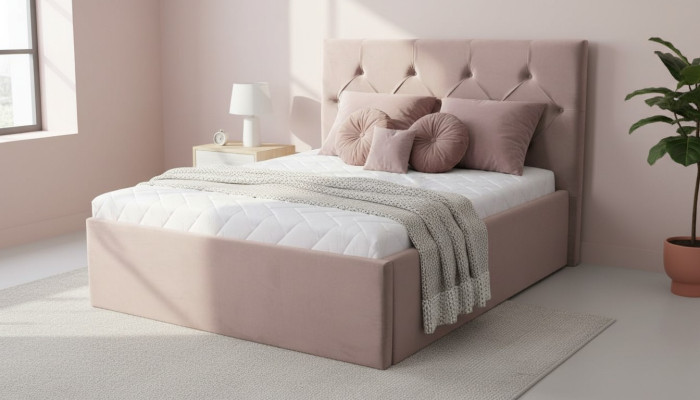 Lujo dormitorio cama cama doble cama de tela camas de tela muebles decoración