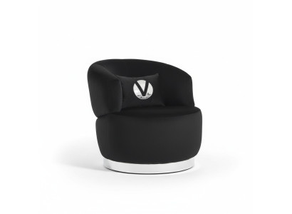 Sillón negro de 1 plaza de tela para sala de estar, lujo, diseño moderno, nuevo sillón, moderno.