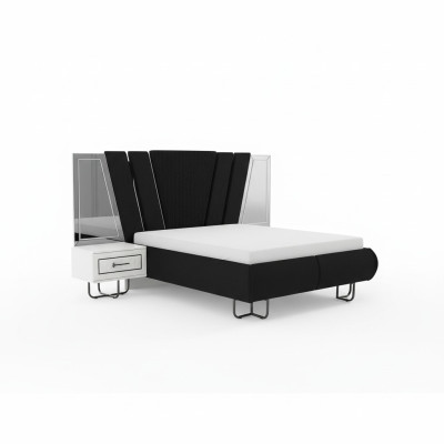 Dormitorio cama con 2 mesitas de noche cama doble muebles camas tapizadas 3 piezas conjunto
