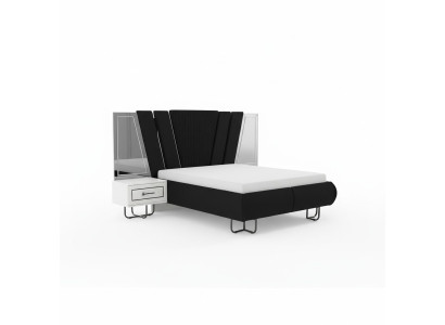 Dormitorio cama con 2 mesitas de noche cama doble muebles camas tapizadas 3 piezas conjunto