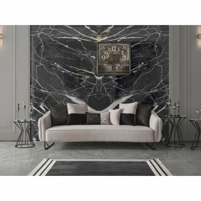 Sofá de 3 plazas beige Estilo de sofá de lujo Sala de estar moderna Diseño de tela de tapicería nuevo