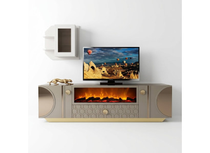 Mueble de televisión de lujo RTV, estante, aparador, cómoda, soporte de televisión, armario, muebles nuevos.