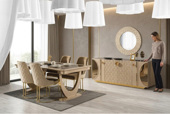 Un maravilloso set para un comedor de estilo contemporáneo.