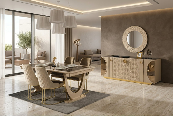 Un maravilloso set para un comedor de estilo contemporáneo.