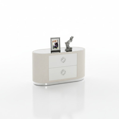 Mesita de noche moderna, mesa auxiliar blanca, diseño, cómoda de noche, consola de noche, muebles nuevos.