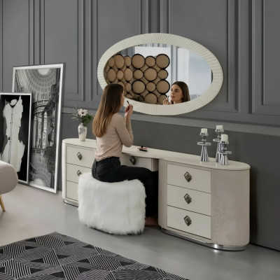 Juego de tocador consola espejo muebles de dormitorio diseño nuevo.