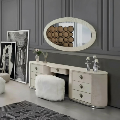 Juego de tocador consola espejo muebles de dormitorio diseño nuevo.