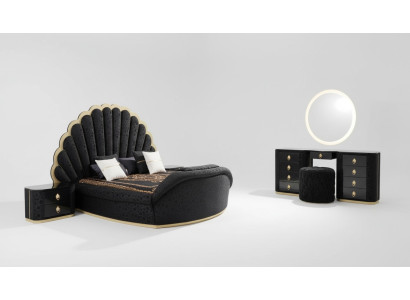 Muebles modernos y lujosos para dormitorios hechos con tela de alta calidad y madera resistente.