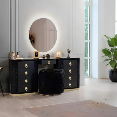 Vestidor conjunto consola espejo mueble dormitorio diseño taburete conjunto nuevo