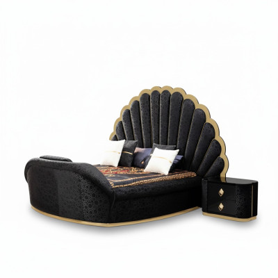 Dormitorio Cama 2x Mesitas de noche Conjunto de camas de lujo completo Muebles de diseño 3 piezas Nuevo