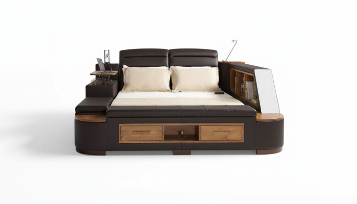 Cama multifuncional Camas dobles Estructura de cama moderna Camas 180x200cm Hotel Nuevo