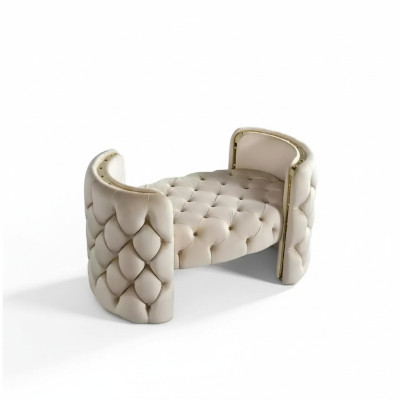 Moderno taburete pie almohadillado muebles sala de estar diseño otomano blanco nuevo