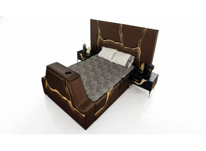 Diseño cama camas tapizadas cama doble matrimonial muebles lujo dormitorio estructura cama