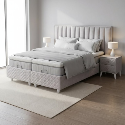 Camas Cama doble Hotel Estructura de cama doble Madera Muebles Cama Tapizada Diseño de lujo