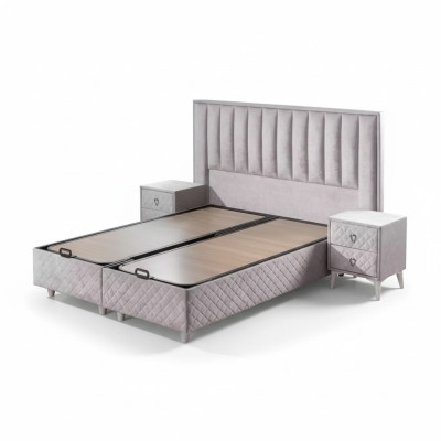 Camas Cama doble Hotel Estructura de cama doble Madera Muebles Cama Tapizada Diseño de lujo