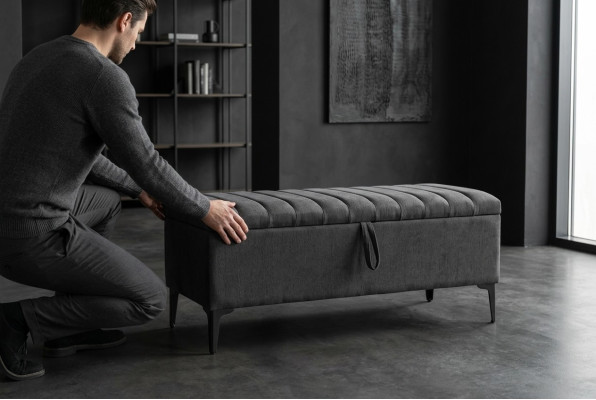 Diseño taburete Diseño tapizado Reposapiés Otomano Asiento Textil Tumbona Pufa