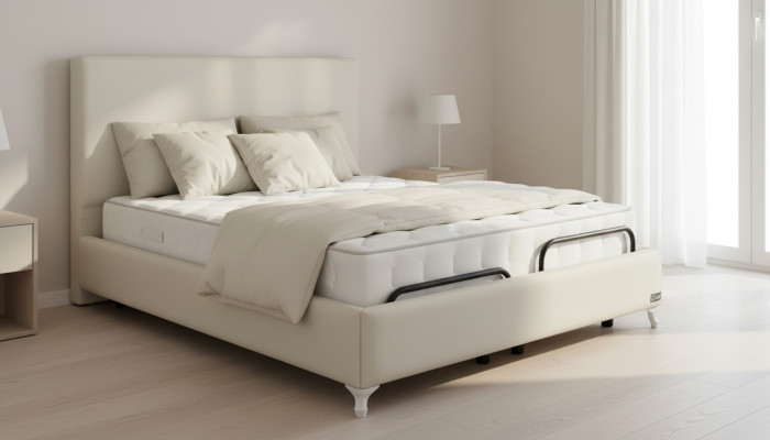 Dormitorio de lujo cama cama doble madera tapizada camas marco de cama doble moderno