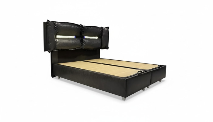 Cama de diseño de madera doble de lujo para hotel moderno Marco de habitación para dormir.