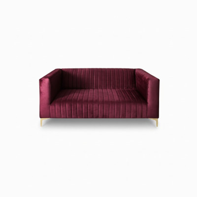 Sofá de 2 plazas elegante y súper cómodo en color lila se convierte en un brillante acento en su interior.