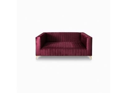 Sofá de 2 plazas elegante y súper cómodo en color lila se convierte en un brillante acento en su interior.