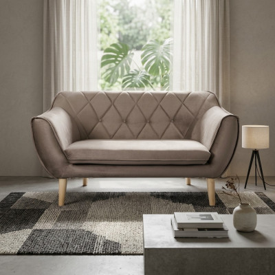 Sofá de 2 plazas refinado en estilo moderno de fabricantes europeos de muebles.