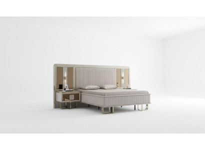 Cama Blanca Hermoso Diseño Moderno Doble Camas Dormitorio Muebles Elegantes Nuevos