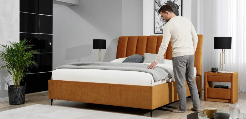 Mueble de lujo con espejo elegante Aparador Beige Moderno Juego de diseño de mobiliario Nuevo